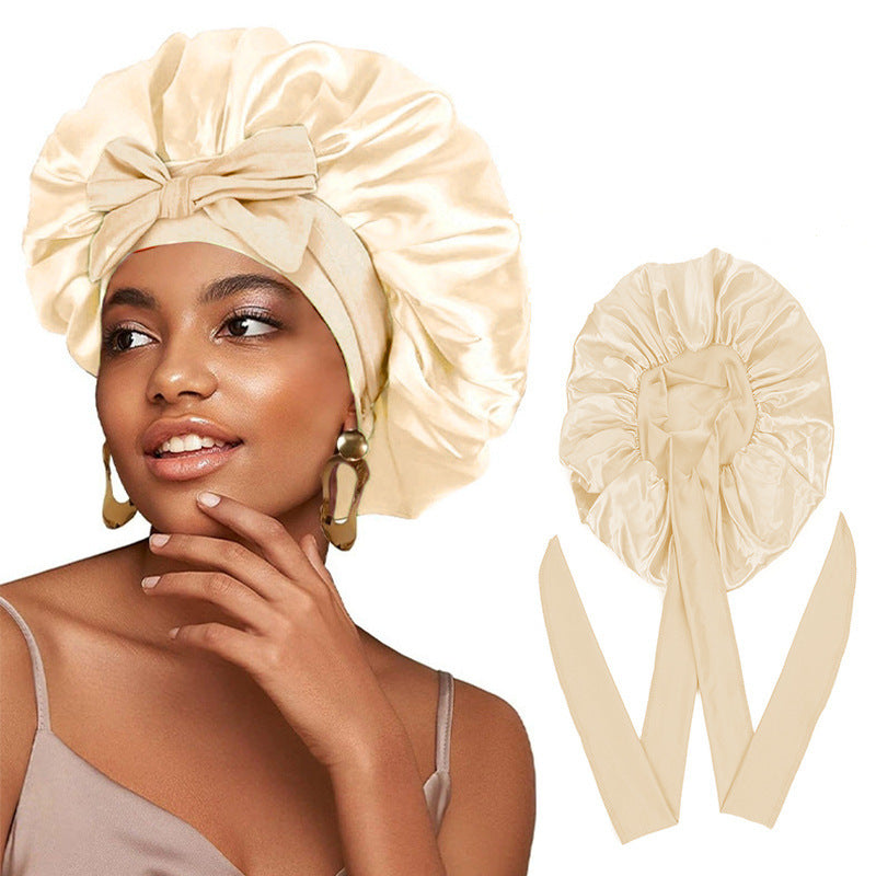 Womens Satin Sleep Cap Hair Protection Bonnet