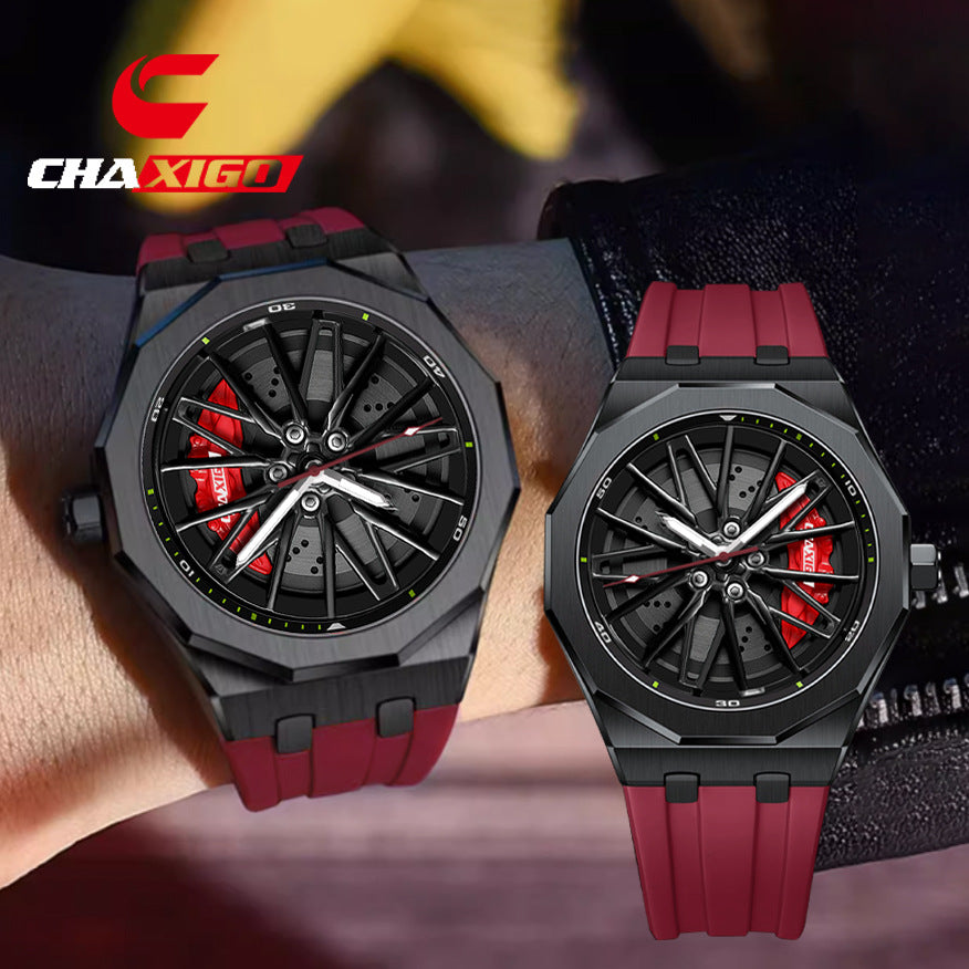 Mens Rotating Bezel Quartz Watch Waterproof
