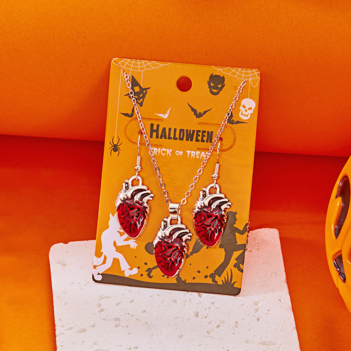 Necklace Earrings Set All-match Ghost Halloween Jewelry