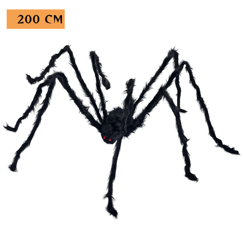 Realistic Halloween Spider and Web Decor Set