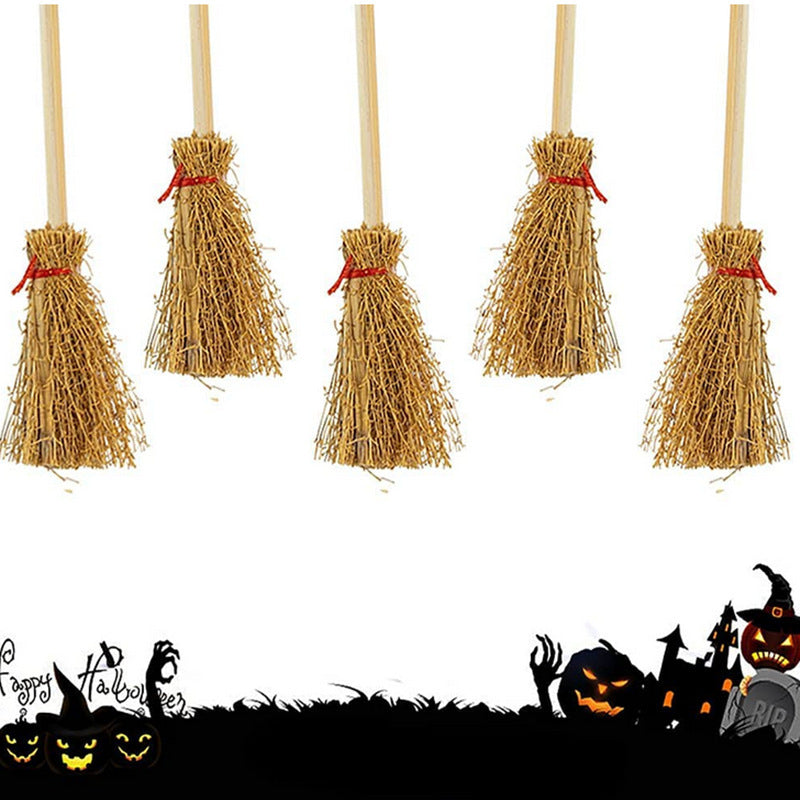 Mini red rope broom pendant