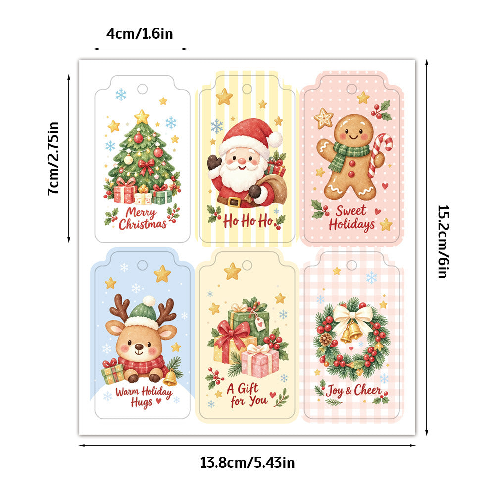 Christmas gift tags 300g coated paper hang tags with natural jute string