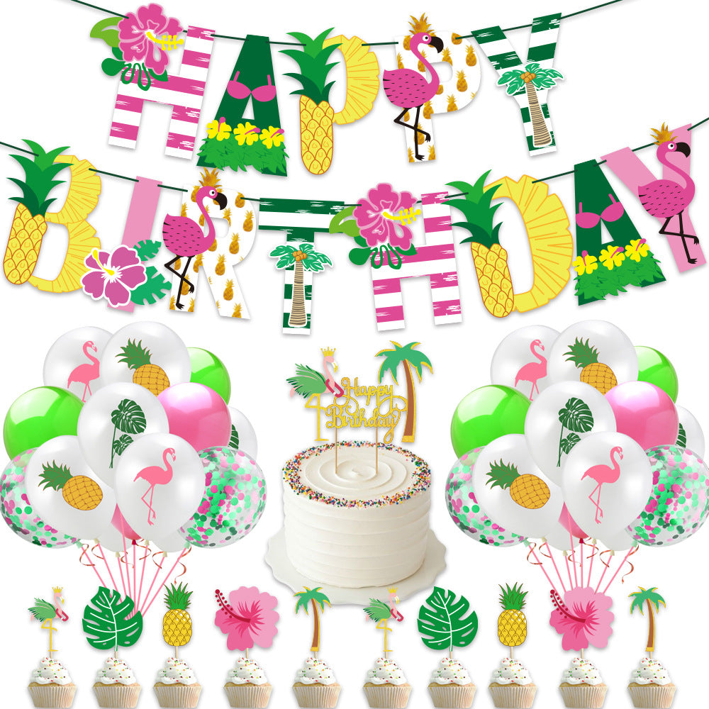 Hawaiian Party Decoration Balloon Set