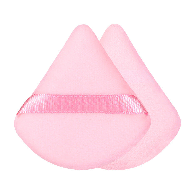 Triangular and Round Velvet Powder Puff