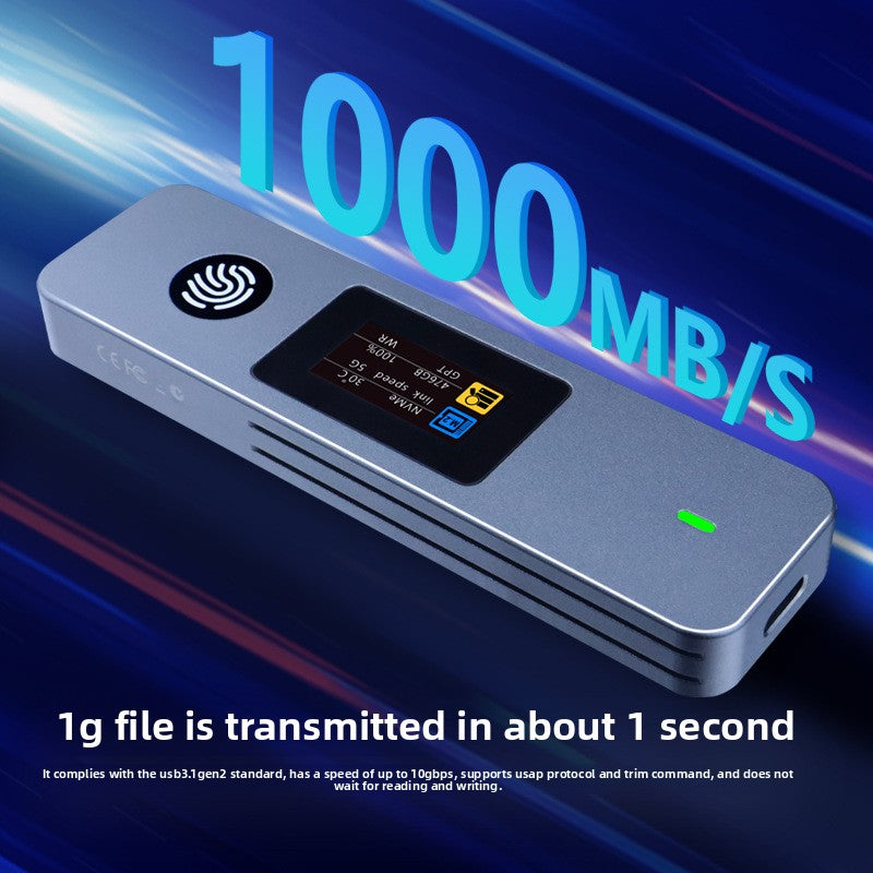 M.2 SSD Enclosure with Fingerprint Encryption