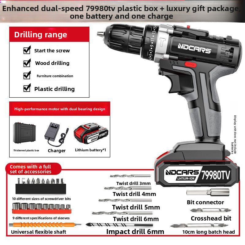 Lithium Cordless Drill Driver with Impact Function