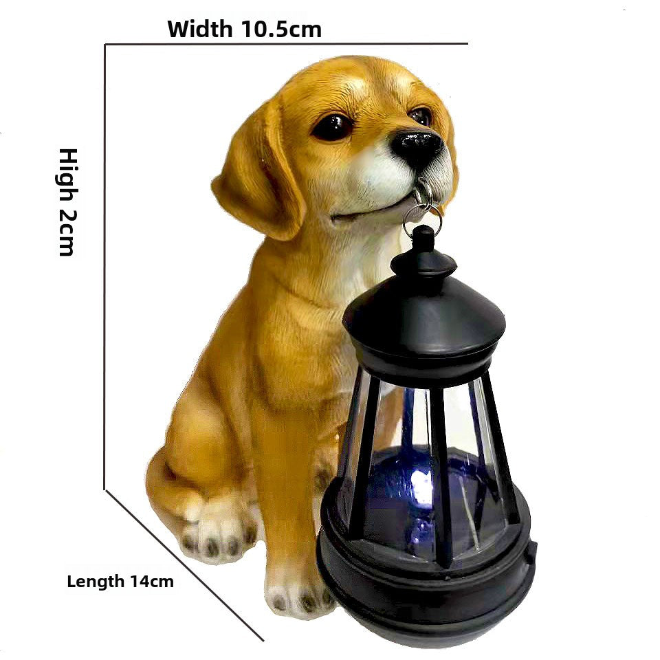 Solar Puppy Lantern Outdoor Garden Decoration