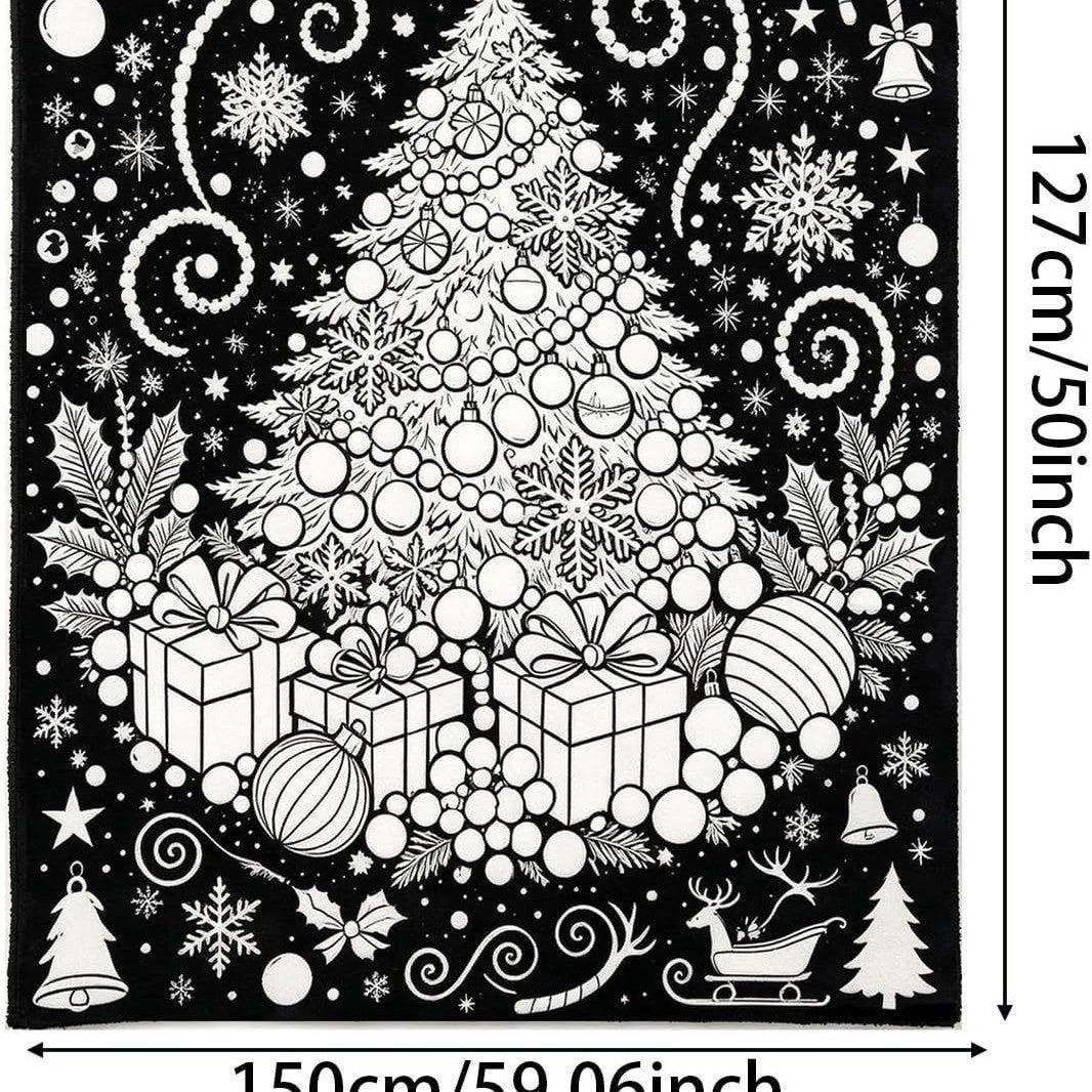 Christmas DIY Coloring Blanket with Markers