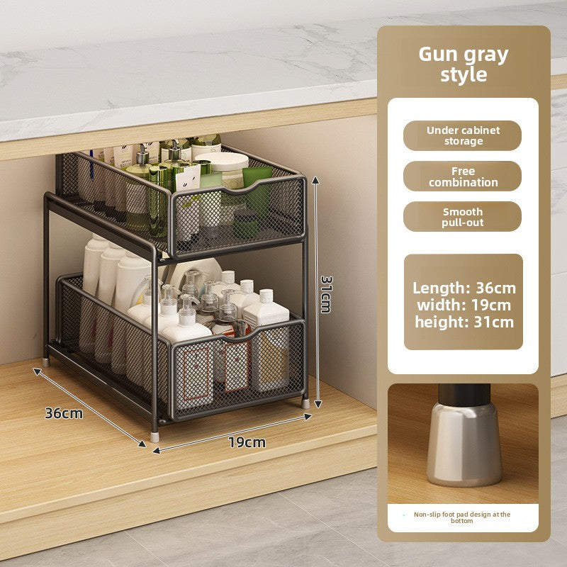 Bathroom sink shelf