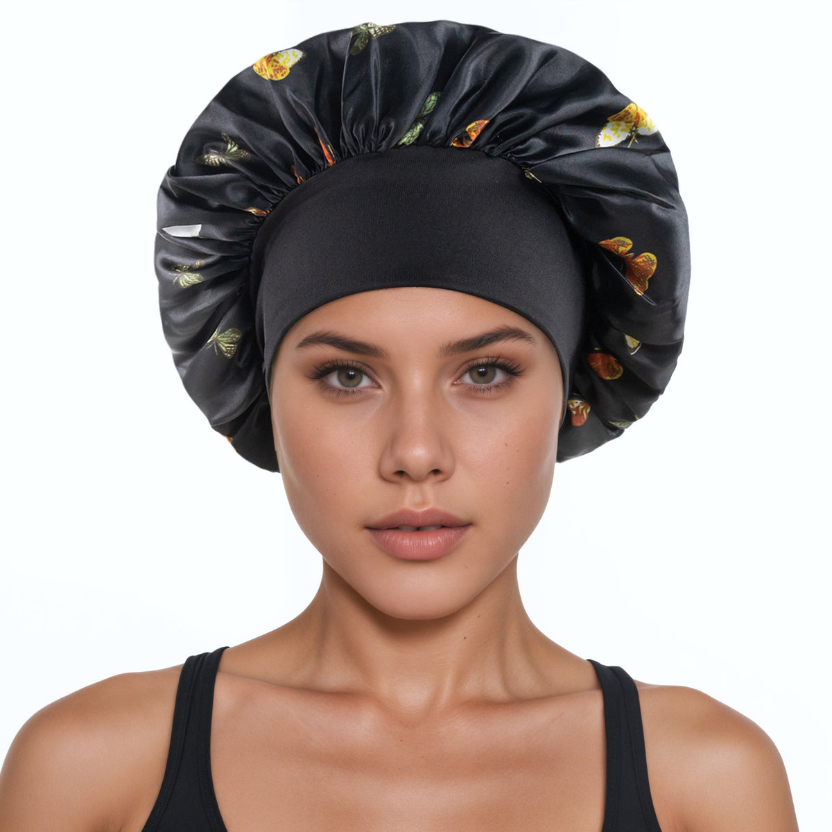 Satin Wide Brim Shower and Sleep Cap