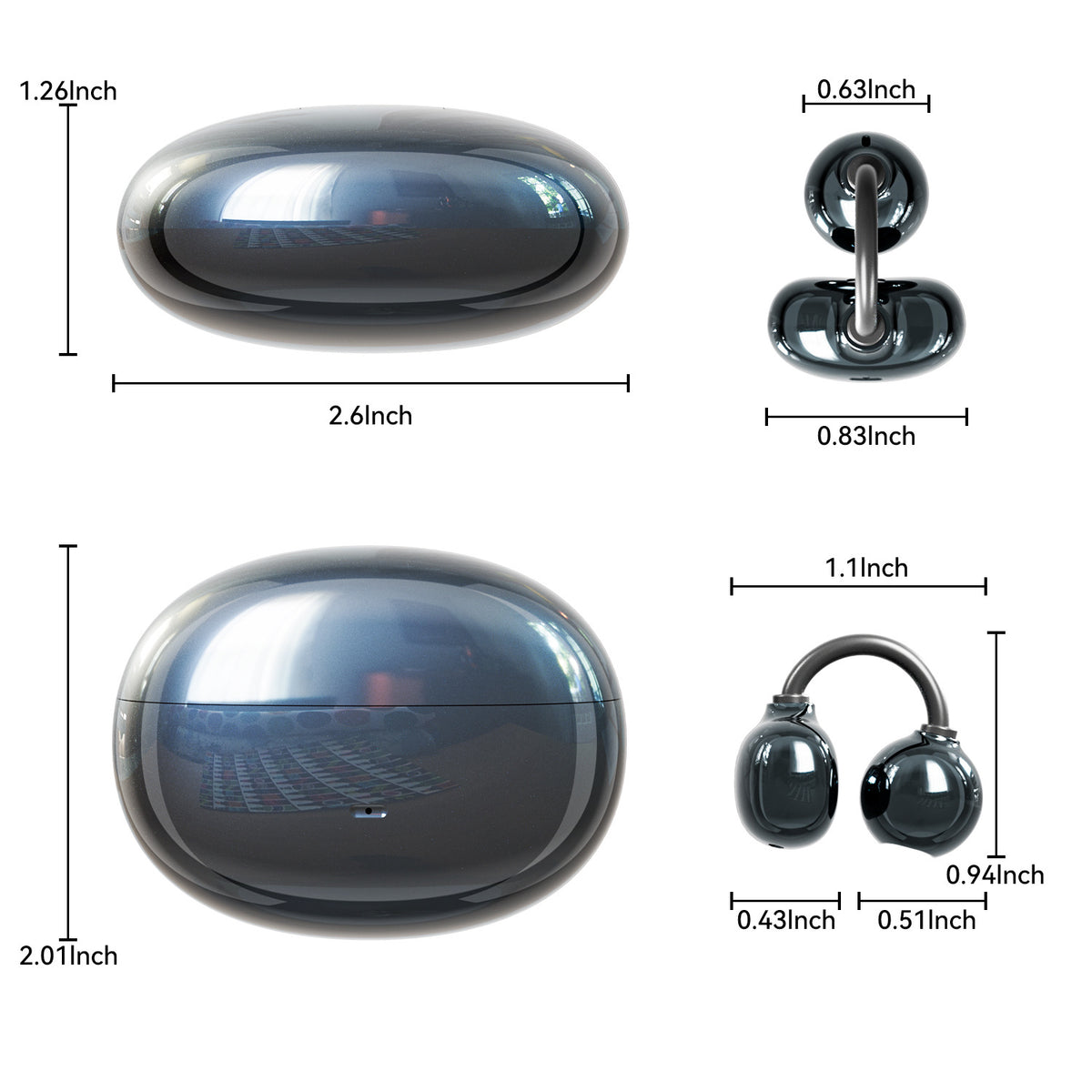 Air Conduction Clip-On Bluetooth Earphones
