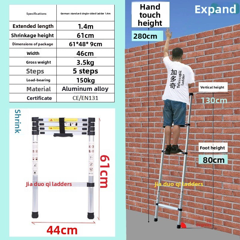 Aluminum Telescopic Folding Ladder