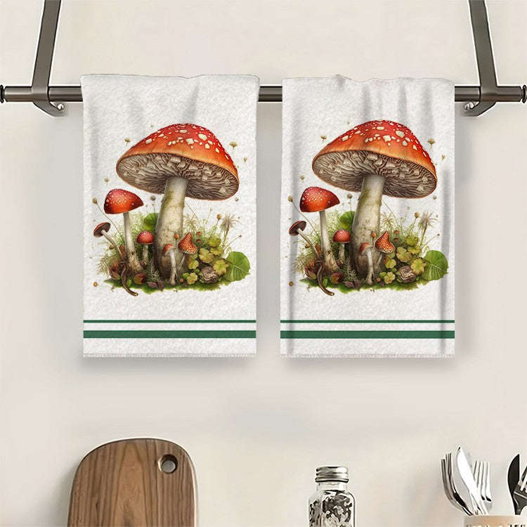 Colorful Mushroom Microfiber Kitchen Towel