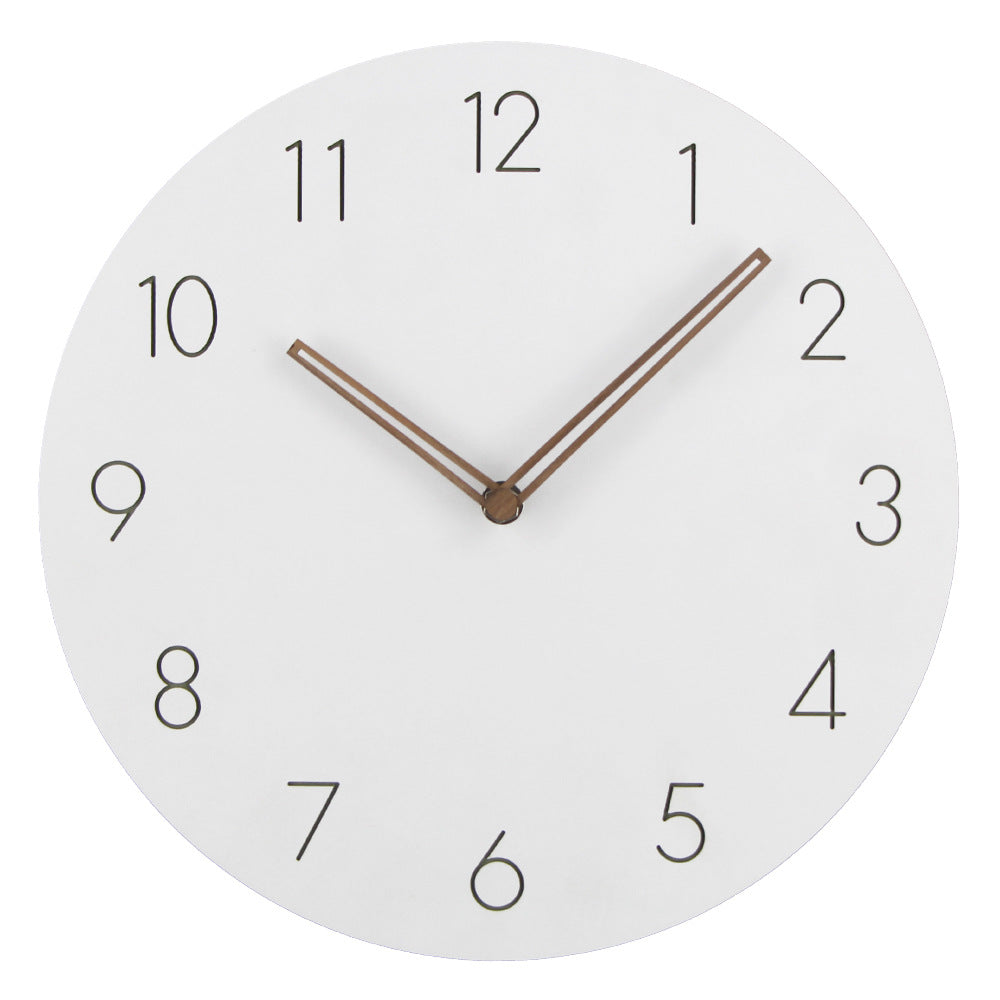 Nordic Wooden Wall Clock Silent Quartz Movement