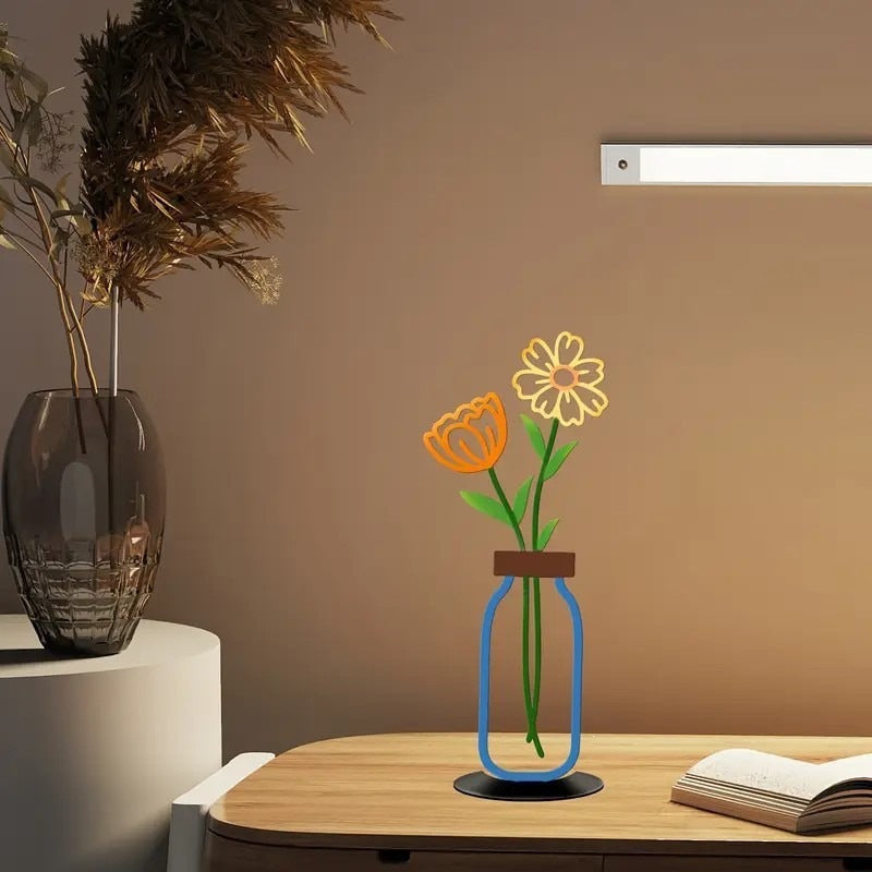 Creative 2D Flat Flower Wall Decor