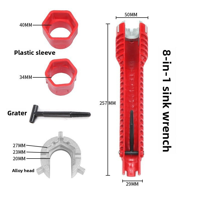 Eight-in-One Faucet Bathroom Disassembly Special Artifact Water Pipe Looser