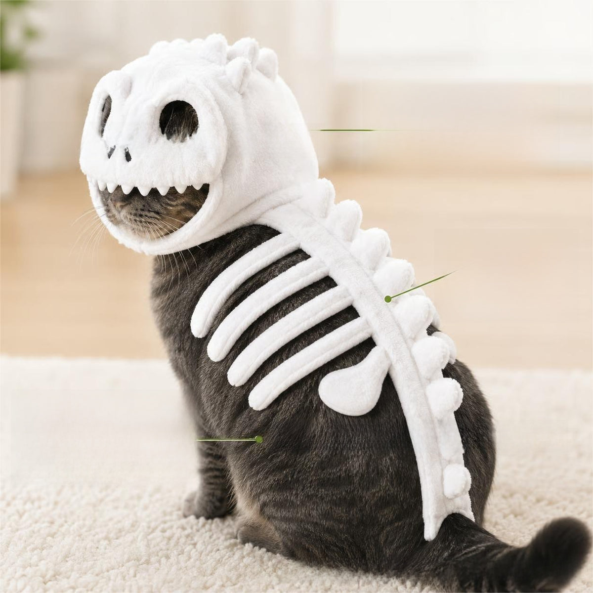 Dinosaur Skeleton Cat Costume