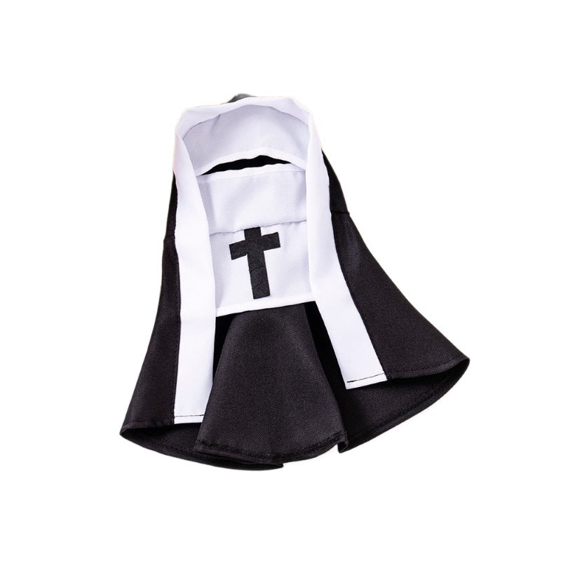 Funny Nun Pet Costume Cosplay Clothes for Small and Medium Cats Dogs