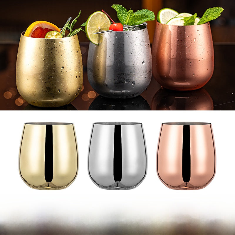 Stainless Steel Egg-Shaped Cup
