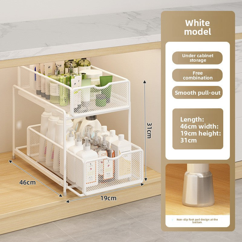 Bathroom sink shelf