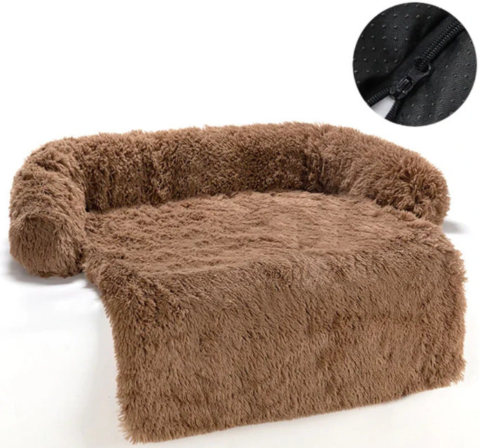 Fuzzy Pet Blanket Bed for Dogs and Cats