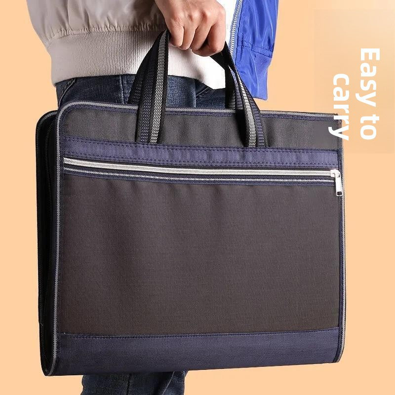 13-Layer Canvas A4 Expanding File Organizer Bag