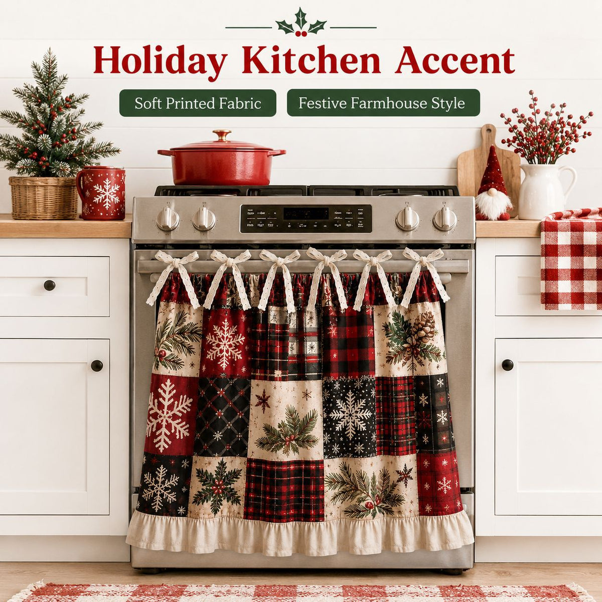 Kitchen Skirt Curtain for Oven and Appliances