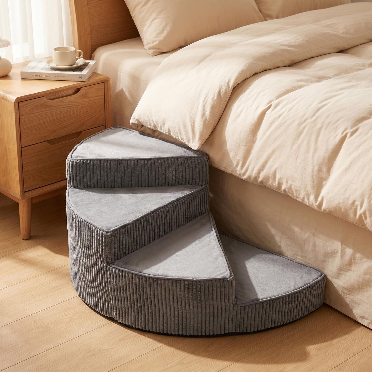 Rotatable Pet Stairs with Removable Washable Cover
