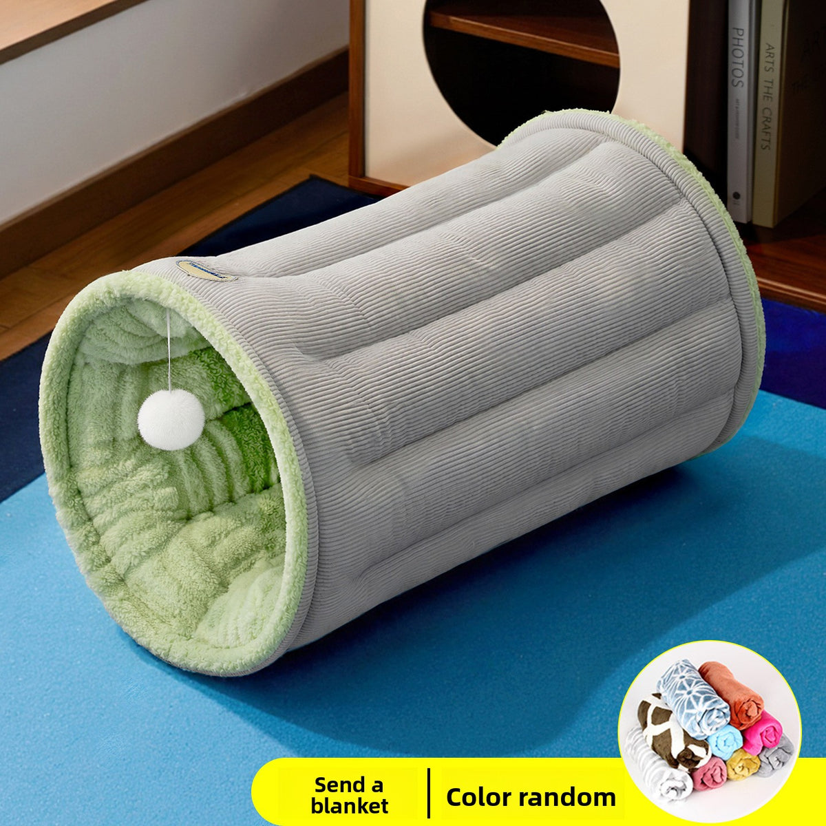 Pet Cat Bed with Tunnel Sleeping Pad
