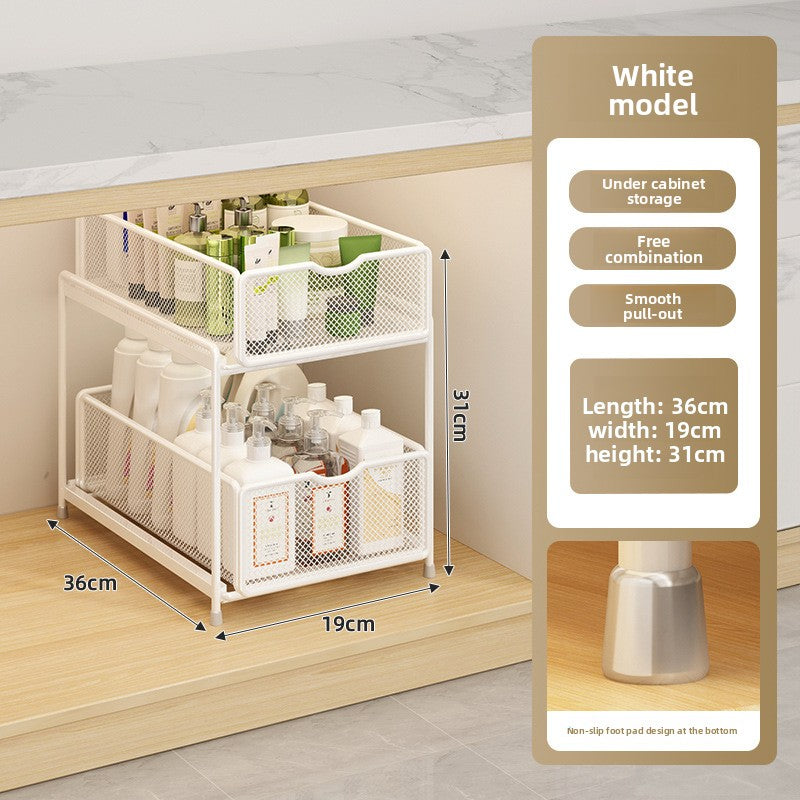 Bathroom sink shelf