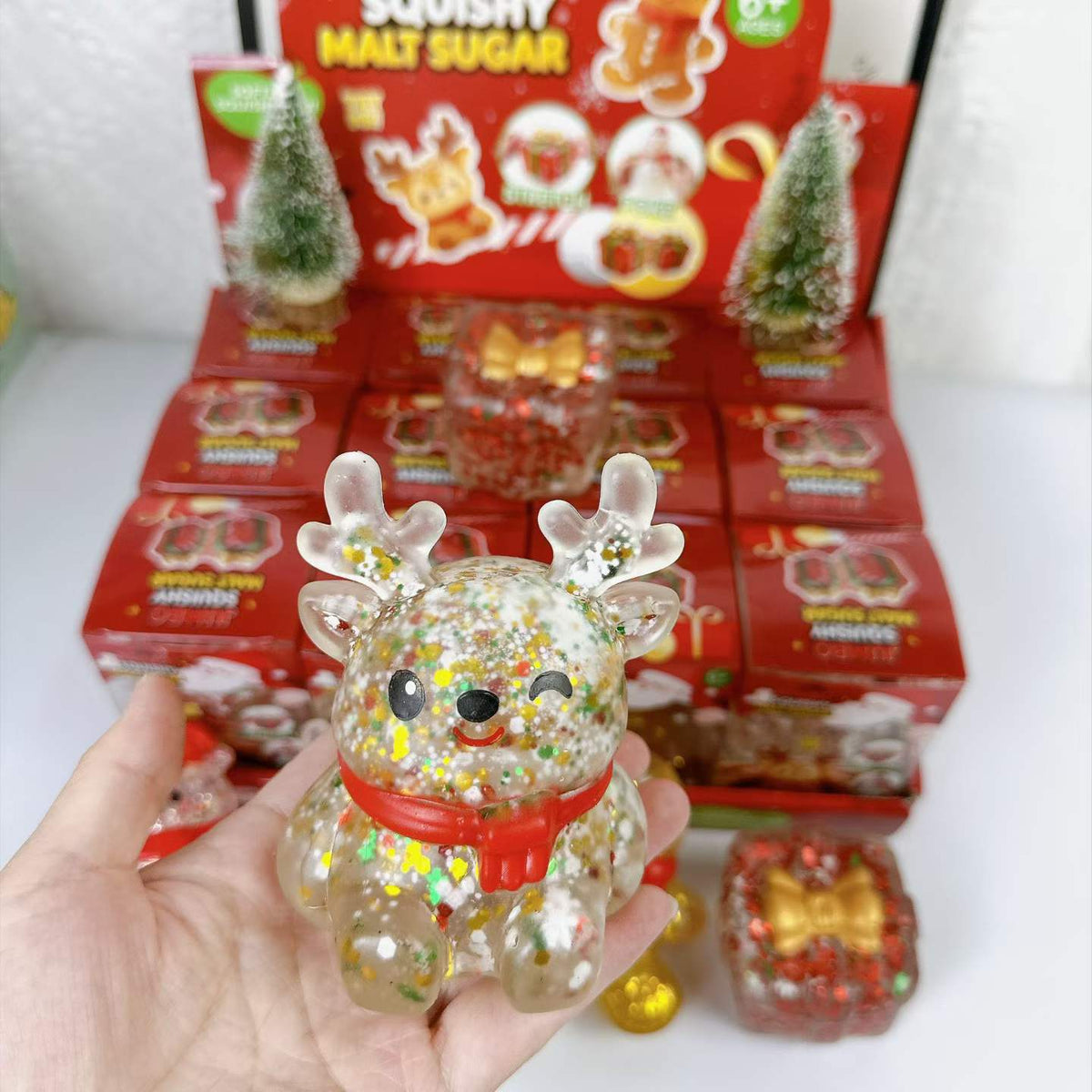 Christmas Themed Slow Rising TPR Squeeze Stress Relief Toy