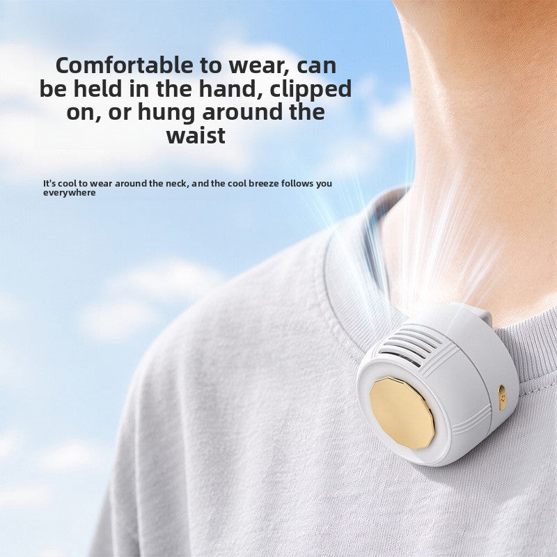 Portable USB charging mini neck-mounted handheld waist-mounted fan