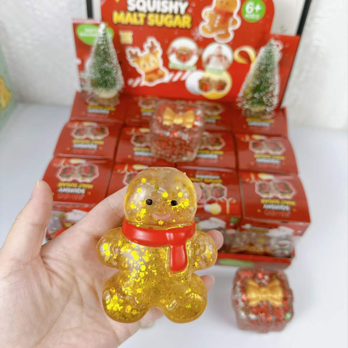 Christmas Themed Slow Rising TPR Squeeze Stress Relief Toy