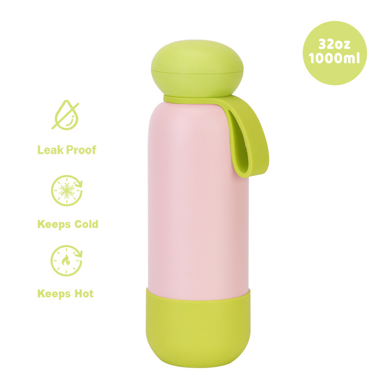 Large-capacity sports water bottle