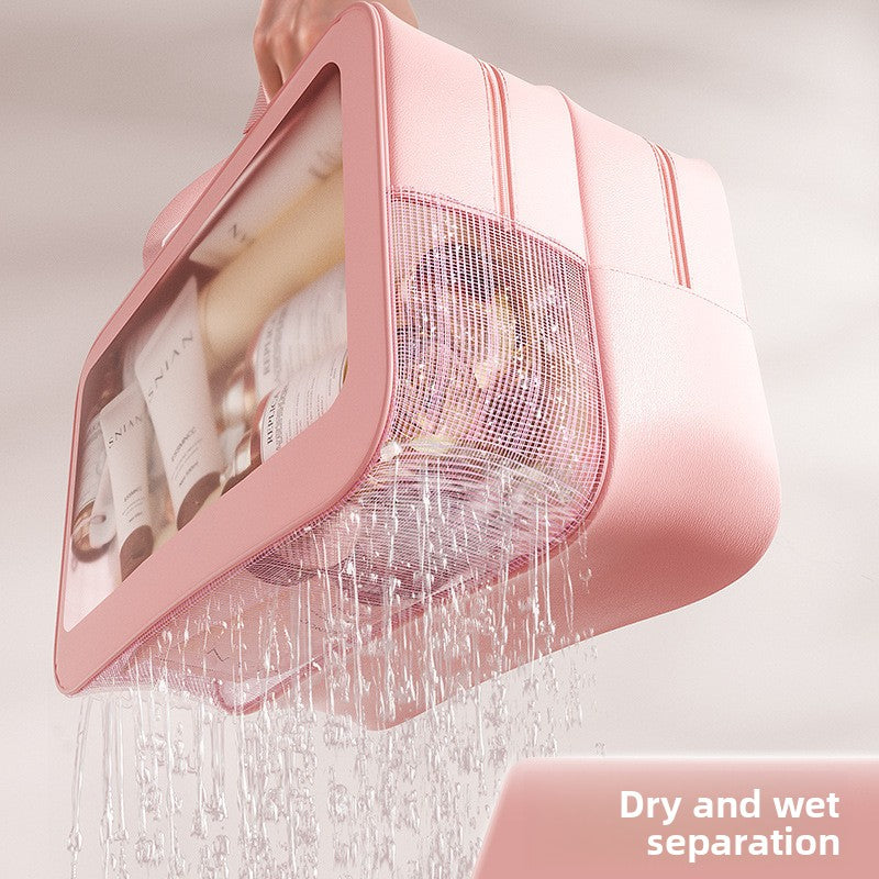 Wet and dry separation toiletry bag