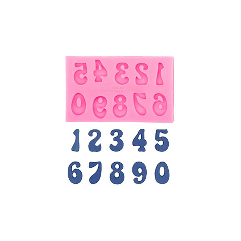 DIY Liquid Silicone Letter Number Mold for Baking Cake Chocolate Fondant Clay