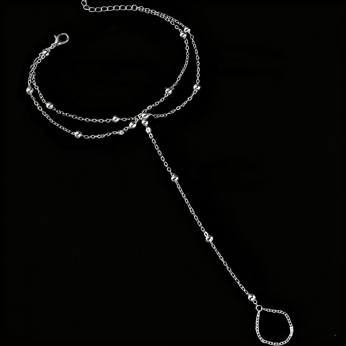 Double Layer Round Bead Anklet for Women