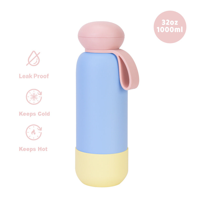 Large-capacity sports water bottle