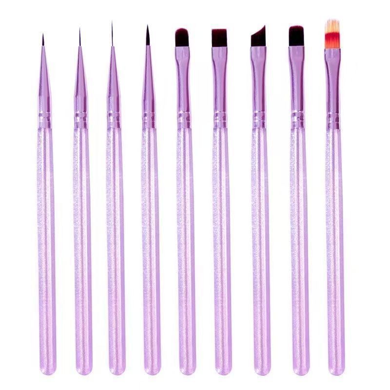 Professional Nail Art Brush Set for Detailing Gradient and French Manicure