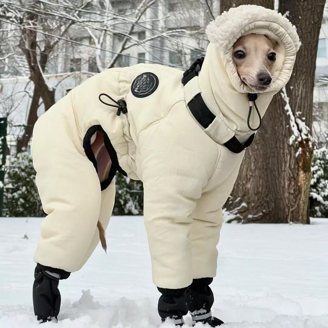 Four-Legged Cotton Coat for Large Dogs