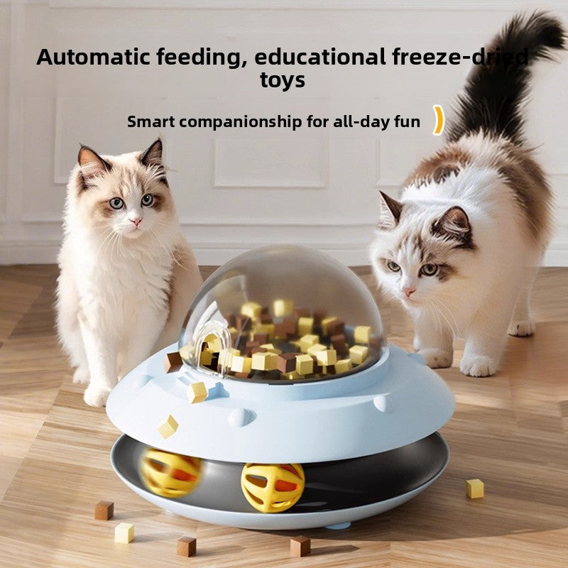 Automatic Rotating Cat Treat Dispenser Toy