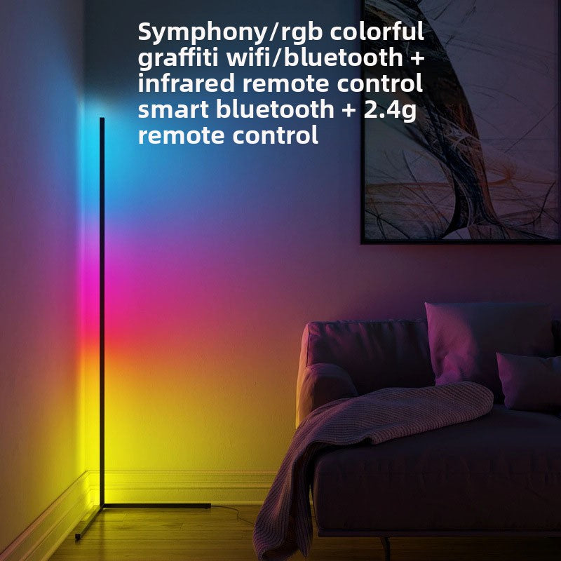 Smart RGB LED Floor Lamp with Bluetooth/Wi-Fi Control