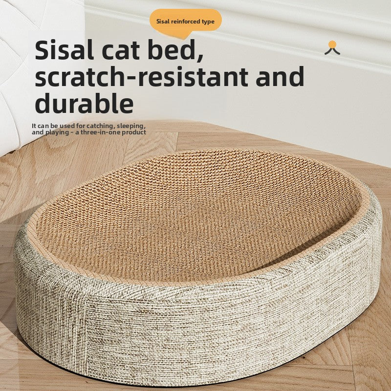 Durable Sisal Cat Scratch Board with Integrated Cat Nest