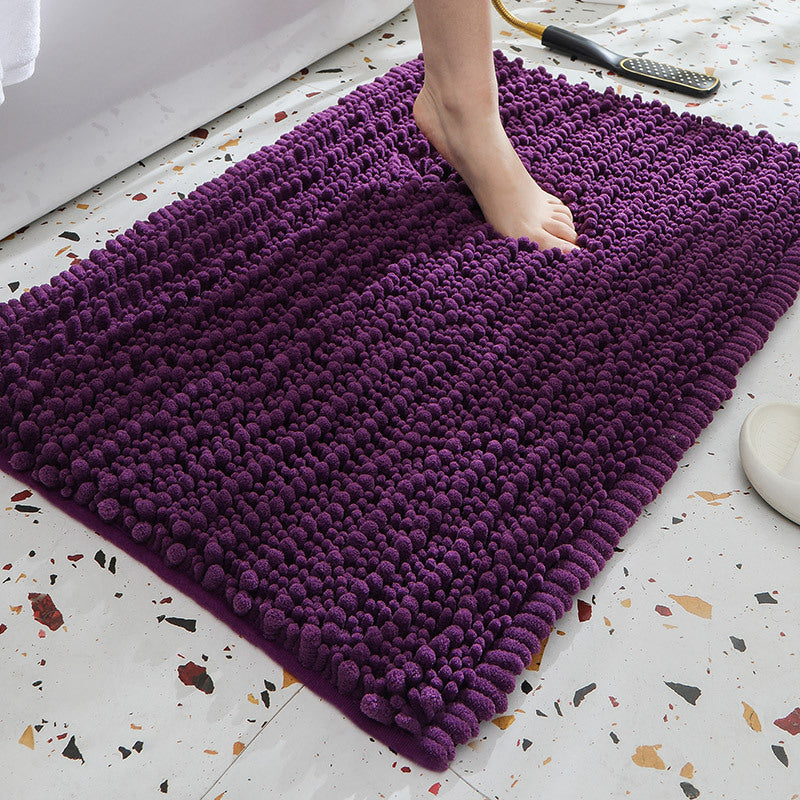 Thick Absorbent Chenille Bath Mat Non Slip Long Pile Home Floor Rug Machine Washable