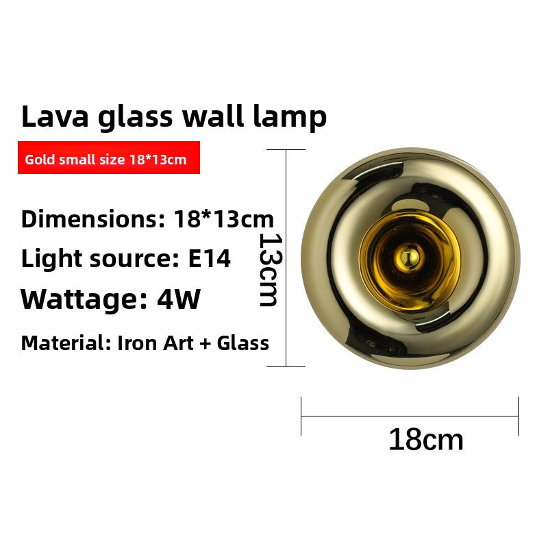Glass Lava Wall Lamp LED Lighting