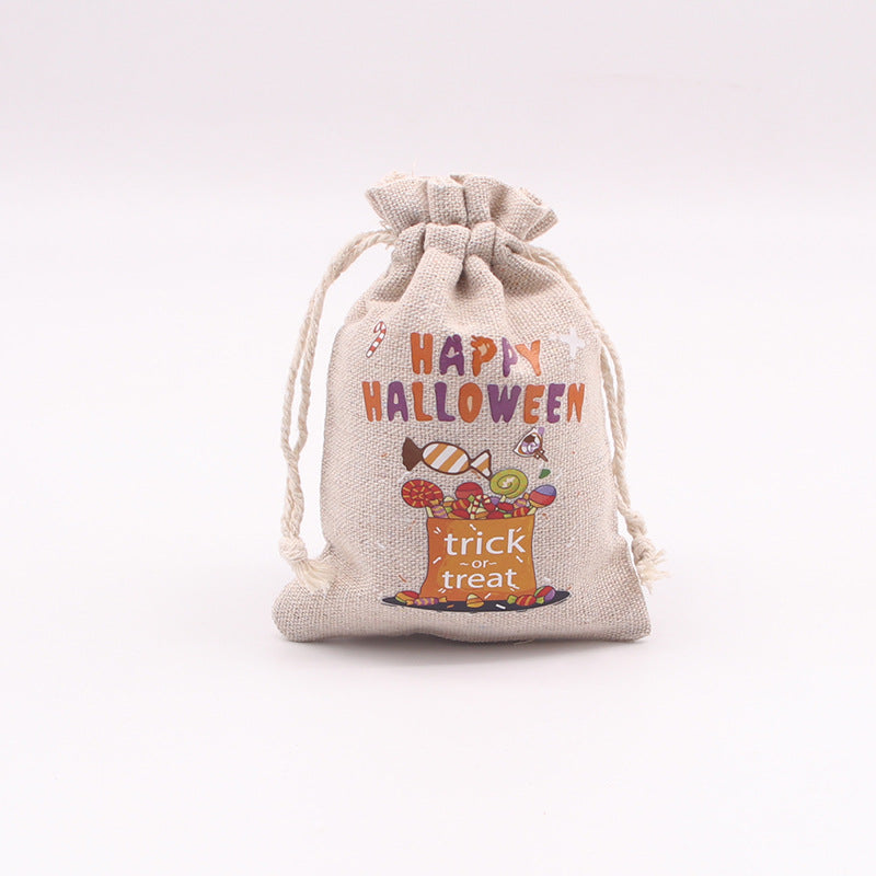 Halloween Cotton Drawstring Gift Bag