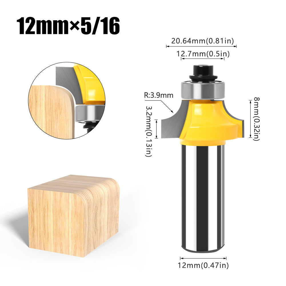 Tungsten Steel Round Angle Woodworking Milling Cutter