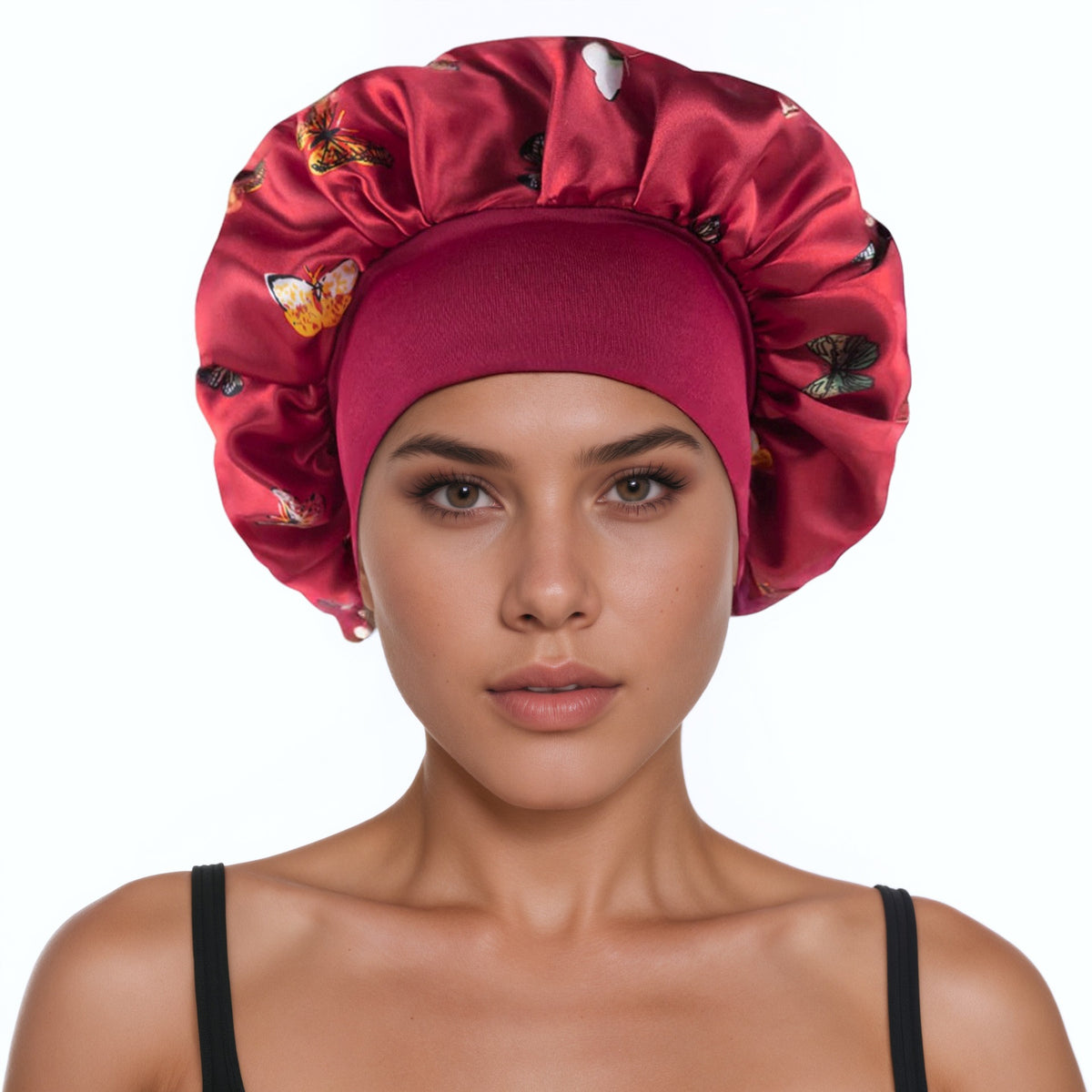 Satin Wide Brim Shower and Sleep Cap