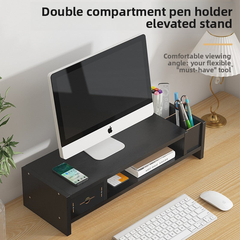 Adjustable Desktop Organizer with Drawer and Monitor Stand