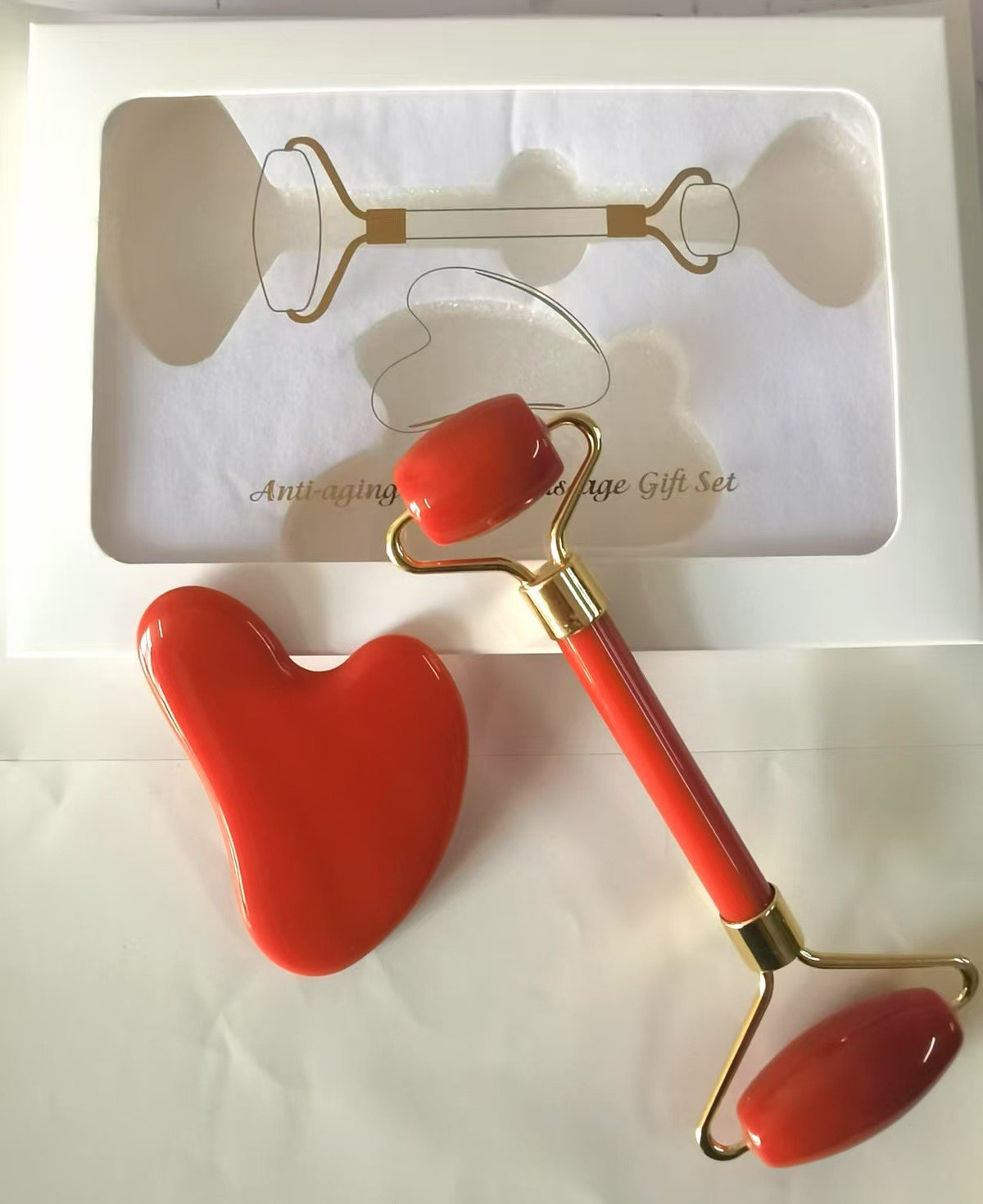 Natural Jade Facial Roller and Gua Sha Set